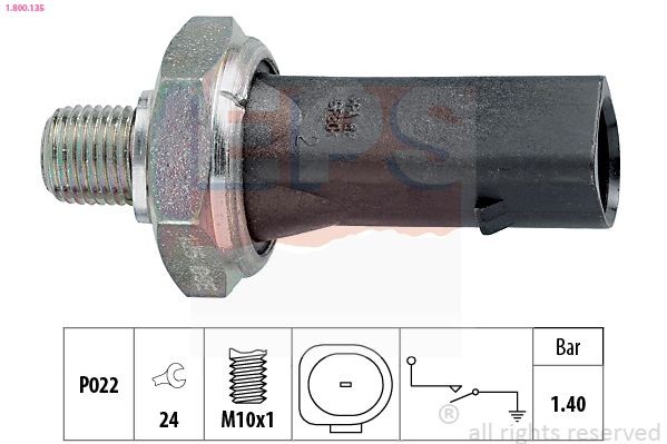 Oliedruksensor EPS 1.800.135 EPS 1.800.135: Oliedruksensor Porsche CAYENNE 2009