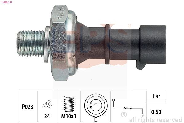 EPS Oliedruksensor 1.800.141 1.800.141 Oliedruksensor EPS RENAULT TWINGO