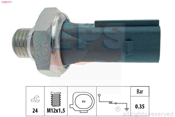 Oliedruksensor EPS 1.800.177 EPS 1.800.177 Sensor oliedruk MERCEDES-BENZ A-Klasse 2008