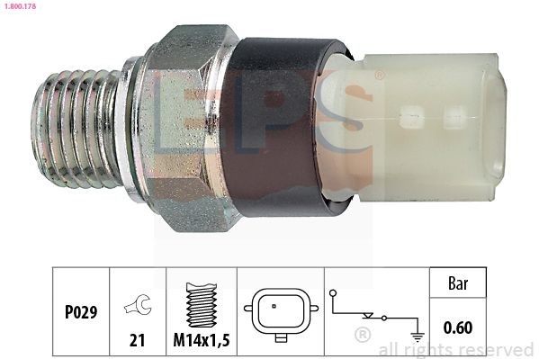 EPS Oljetrykkbryter 1.800.178 1.800.178 Oljetrykk sensor RENAULT Symbol EPS