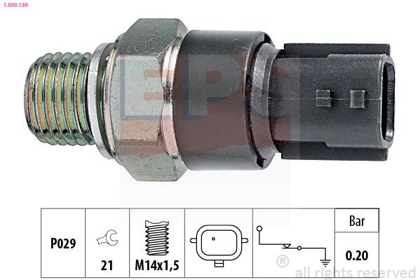 Oljetrycksgivare EPS 1.800.189 EPS 1.800.189: Sensor oljetryck Renault SANDERO / STEPWAY 2009