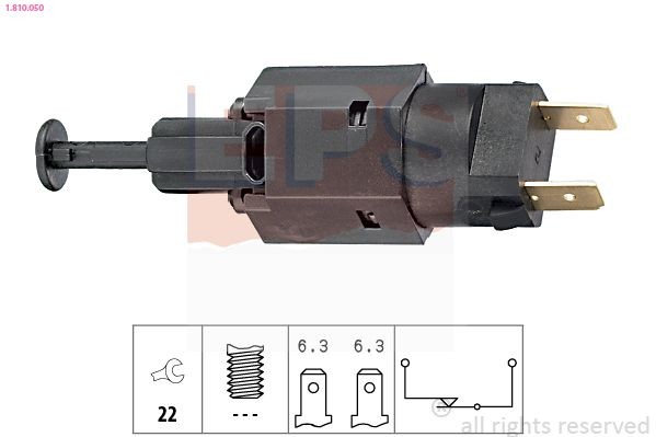 EPS Bremselysbryter 1.810.050 EPS 1.810.050 Bremselyskontakt Nexia N100 originale pris