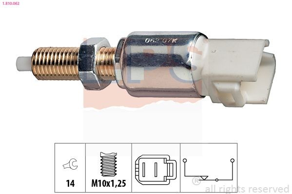 EPS Contacteur de feux stop 1.810.062 Chevrolet HHR Contacteur de feux stop EPS 1.810.062