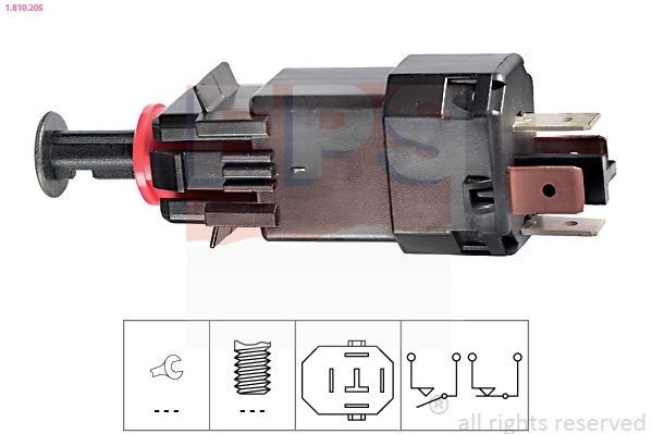 EPS Contacteur de feux stop 1.810.205 EPS 1.810.205 Contacteur de feux stop VAUXHALL Combo Mk2 (C) Van / Break (F25) à un prix avantageux