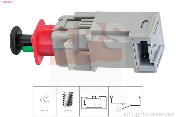 EPS Kontakt, koblingsbetjening (fartpilot) 1.810.207 EPS 1.810.207 Suzuki Swift Mk3 Kontakt koblingsbetjening pris