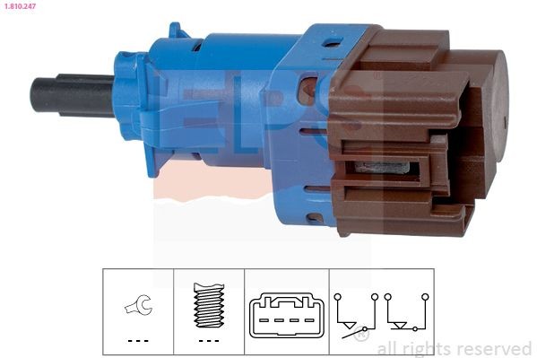 EPS Interruttore pedale freno 1.810.247 EPS 1.810.247 Interruttore pedale freno 110/127 (LDH) originale prezzo
