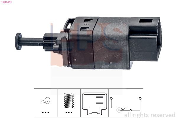 EPS Contacteur de feux stop 1.810.251 1.810.251 Contacteur de pedale de frein CHEVROLET HHR EPS