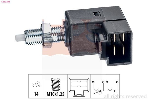 EPS Interruptor de luz de stop 1.810.294 EPS 1.810.294 Conector de pedal de travão Kia Soul AM baratos
