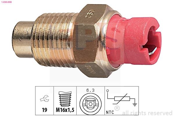 EPS Sonde de température, liquide de refroidissement 1.830.000 Alfa Romeo 166 Capteur de température réfrigérant EPS 1.830.000