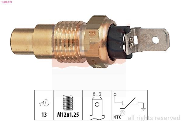 EPS Sonde de température, liquide de refroidissement 1.830.121 1.830.121 Sonde de température moteur NISSAN PRIMERA EPS