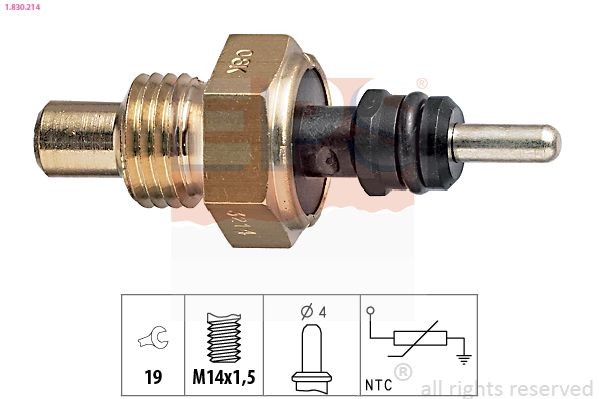 EPS Kylvätsketemperatursensor 1.830.214 Mercedes W460 Kylvätsketemperatur sensor EPS 1.830.214