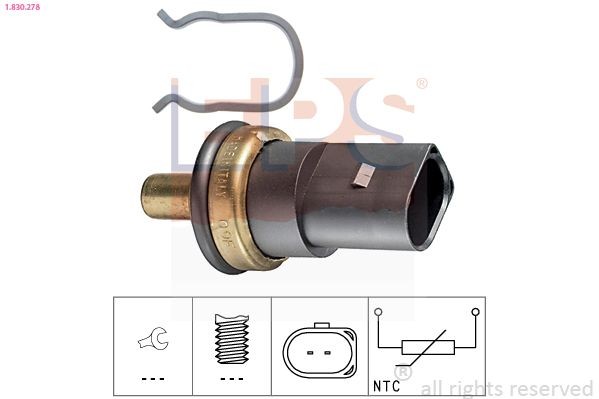 Andur, Jahutusvedeliku temp. EPS 1.830.278 EPS 1.830.278: Jahutusvedeliku temperatuuri andur Volkswagen AMAROK 2023