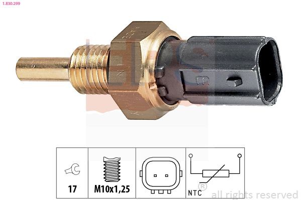 EPS Devējs, Dzesēšanas šķidruma temperatūra 1.830.299 Temperatūras sensors EPS ODYSSEY 1.830.299 lēti