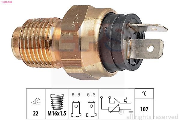EPS Kylvätsketemperatursensor 1.830.526 1.830.526 EPS temperaturgivare PEUGEOT 307