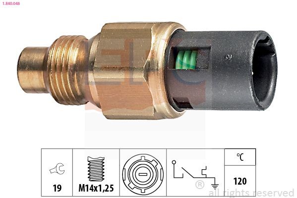 EPS Termokontakt, kylvätskevarning 1.840.048 Byta Termokontakt kylfläkt Renault Clio Skåpbil s57 kostnad EPS 1.840.048