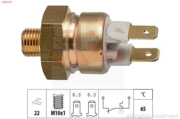 EPS Termocontatto ventola radiatore 1.840.112 EPS 1.840.112 Termocontatto ventola radiatore Golf Alltrack VIII (CG5) originale prezzo
