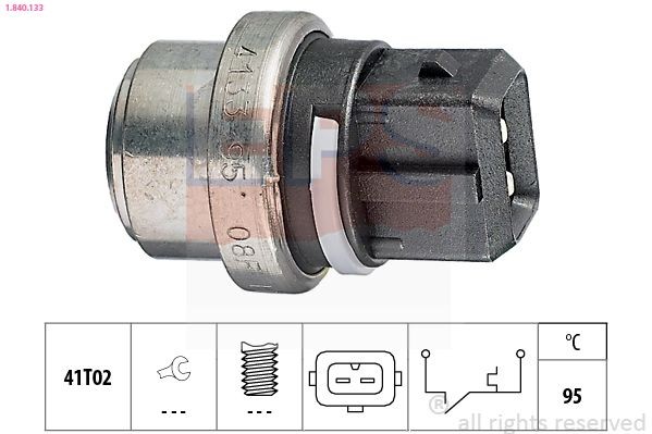 EPS Temperatuurschakelaar, koelmiddelwaarschuwingslamp 1.840.133 Volkswagen POLO Thermoschakelaar radiateurventilator EPS 1.840.133