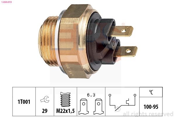 EPS Interrupteur de température, ventilateur de radiateur 1.850.019 EPS 1.850.019 Interrupteur de température ventilateur de radiateur Ford Escort MK4 Break prix