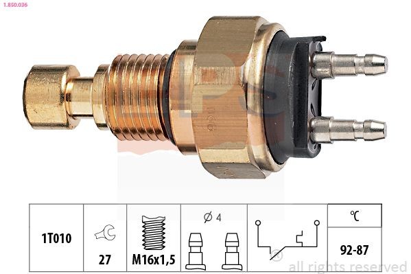 EPS Interruptor de temperatura, ventilador do radiador 1.850.036 EPS 1.850.036 Interruptor de temperatura ventilador do radiador Honda Civic VIII Hatchback preço