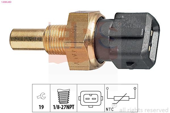 EPS Temperature Switch, radiator fan 1.850.054 EPS 1.850.054 Nissan Micra K11 radiator fan temperature switch replacement