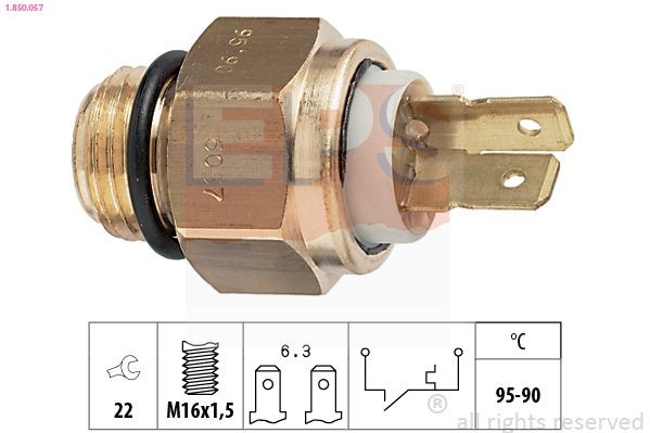 EPS Temperaturkontakt, kølerventilator 1.850.057 EPS 1.850.057 Subaru Legacy BG5 Temperaturkontakt kølerventilator pris