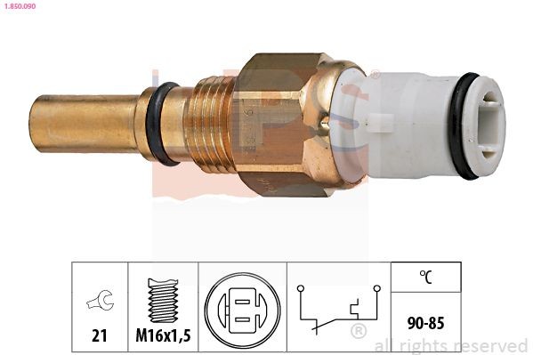 EPS Temperature Switch, radiator fan 1.850.090 EPS 1.850.090 genuine TOYOTA Vios / Yaris III Saloon (XP150) radiator fan switch price