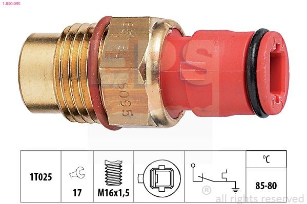 EPS Temperaturkontakt, kølerventilator 1.850.095 Temperaturkontakt kølerventilator EPS ALFASUD 1.850.095 billig