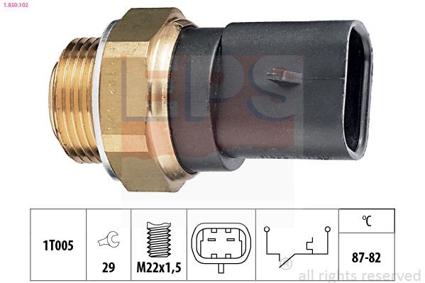 EPS Termocontatto ventola radiatore 1.850.102 EPS 1.850.102 Bulbo radiatore OPEL Diplomat A Coupe originali prezzo