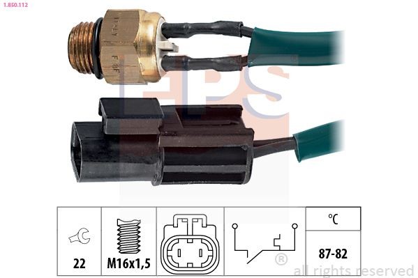 EPS Temperature Switch, radiator fan 1.850.112 EPS 1.850.112 Micra K11 radiator fan switch price
