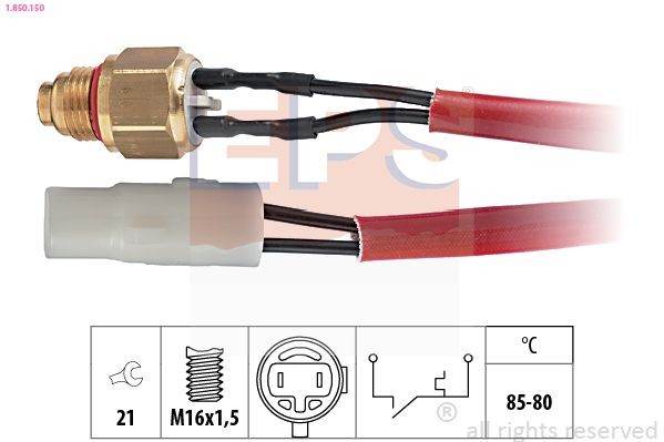 EPS Temperatuurilülitus, radiaatorivent. 1.850.150 EPS 1.850.150 Temperatuurilülitus radiaatoriventilaator H100 Pickup hind