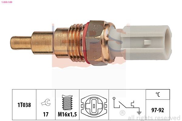 Temperatuurilülitus, radiaatorivent. EPS 1.850.189 EPS 1.850.189 Temperatuurilülitus radiaatoriventilaator MAZDA MX-5 2004