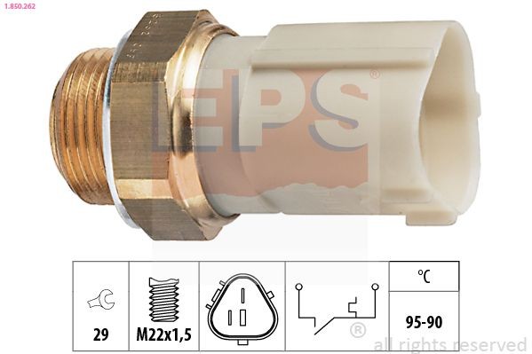 EPS Interruptor de temperatura, ventilador do radiador 1.850.262 EPS 1.850.262 Interruptor de temperatura ventilador do radiador Skoda Rapid nh1 preço