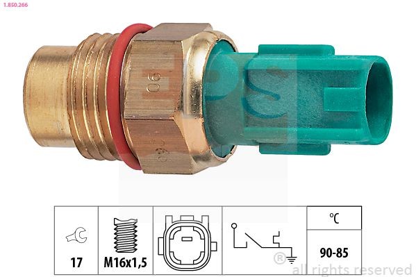 EPS Temperature Switch, radiator fan 1.850.266 EPS 1.850.266 Toyota Corolla Coupe AE86 radiator fan switch replacement