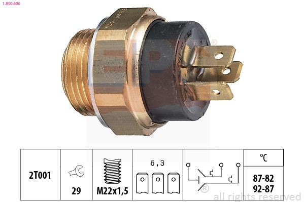 EPS Temperatuurschakelaar, radiateurventilator 1.850.606 Temperatuurschakelaar radiateurventilator EPS HIJET 1.850.606 goedkoop