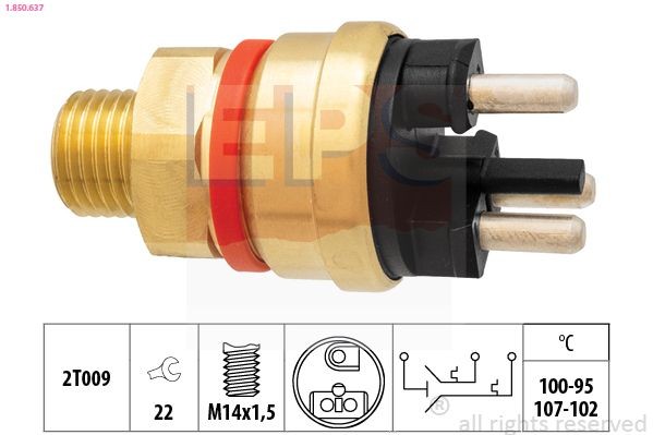 Temperatuurschakelaar, radiateurventilator EPS 1.850.637 EPS 1.850.637 Temperatuurschakelaar radiateurventilator MERCEDES-BENZ M-Klasse 2008
