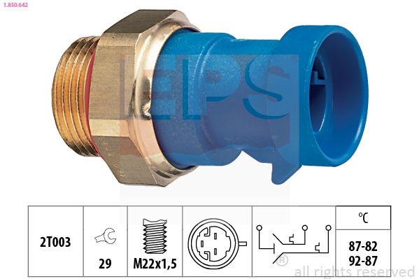 EPS Temperatuurschakelaar, radiateurventilator 1.850.642 1.850.642 Thermoschakelaar radiateurventilator FIAT FREEMONT EPS