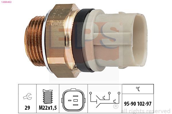 EPS Temperaturschalter, Kühlerlüfter 1.850.652 1.850.652 Thermoschalter, Kühlerlüfter DAIHATSU CUORE EPS kaufen