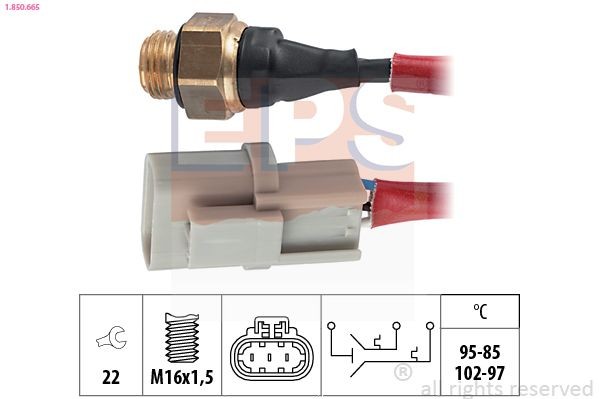 EPS Temperature Switch, radiator fan 1.850.665 EPS 1.850.665 Nissan Micra Mk2 radiator fan switch cost