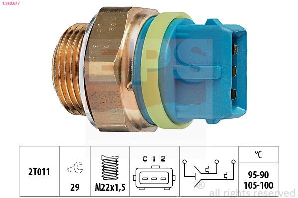 EPS Temperatuurilülitus, radiaatorivent. 1.850.677 1.850.677 Temperatuurilülitus radiaatoriventilaator OPEL ZAFIRA EPS