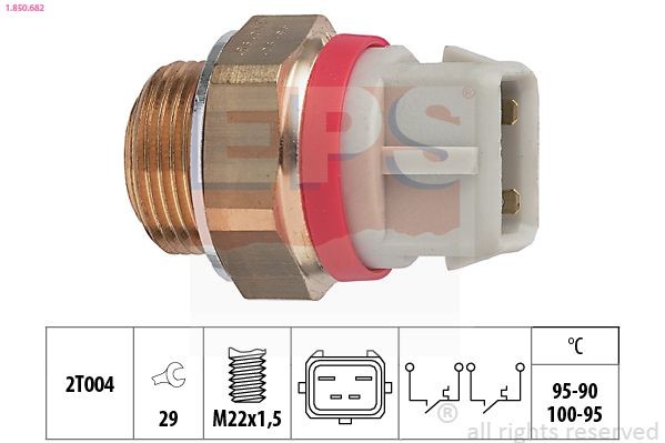 Temperature Switch, radiator fan EPS 1.850.682 EPS 1.850.682 Radiator fan switch Ford MONDEO 2018