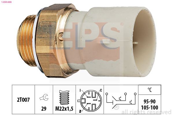 EPS Θερμικός διακόπτης, βεντιλατέρ ψυγείου 1.850.688 Βαλβίδα βεντιλατέρ EPS VIVARO 1.850.688 φθηνά