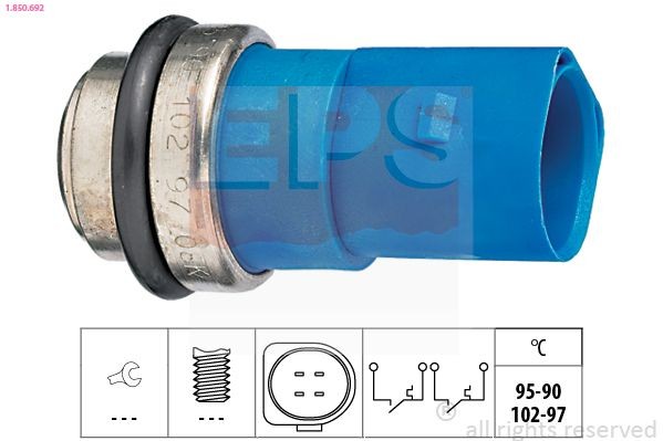 Temperaturkontakt, kølerventilator EPS 1.850.692 EPS 1.850.692 Temperaturkontakt kølerventilator AUDI A8 2005