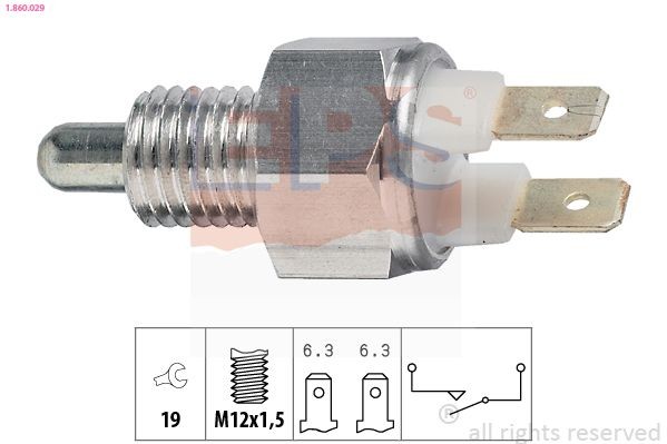EPS Bryter, ryggelys 1.860.029 EPS 1.860.029 originale Ryggelysbryter VOLVO V40 Stasjonsvogn pris