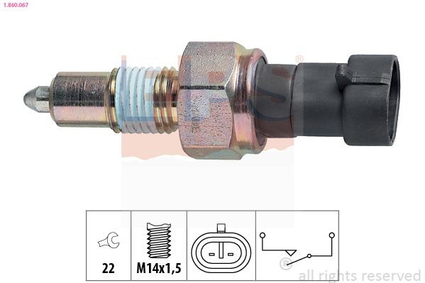Kontakt, baklygte EPS 1.860.067 EPS 1.860.067: Baklyskontakt Fiat PUNTO 2020
