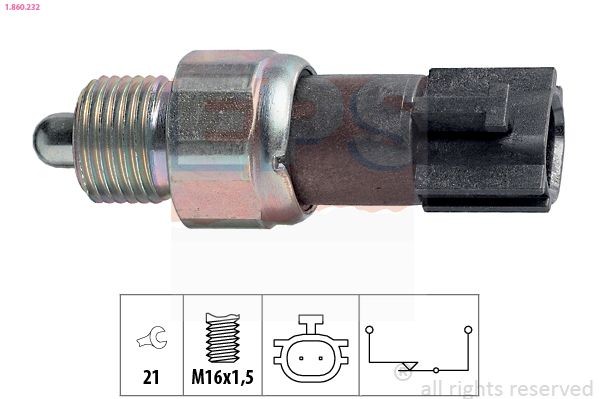 EPS Achteruitrijschakelaar 1.860.232 Achteruitrijlicht schakelaar EPS MAZDA 1.860.232