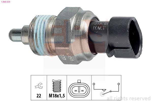 EPS Reverse light switch 1.860.254 EPS 1.860.254 Opel Vectra C Saloon reverse light sensor replacement