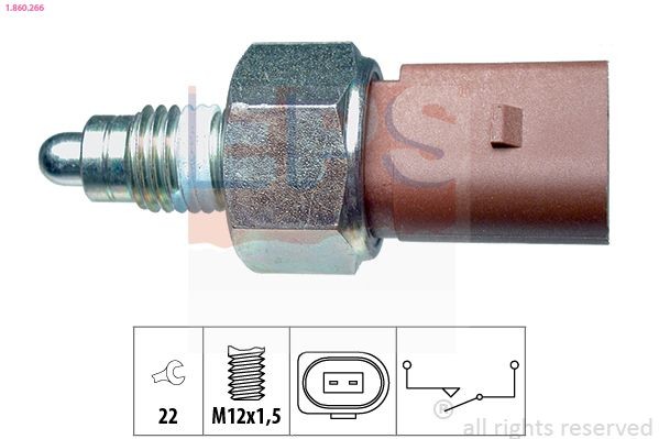 EPS Interruptor, luz de marcha-atrás 1.860.266 EPS 1.860.266 Sensor de marcha-atrás Seat Leon SC originais preço