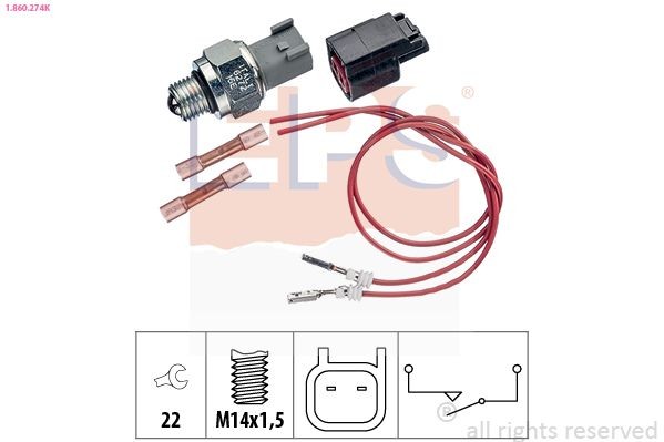 Bryter, ryggelys EPS 1.860.274K EPS 1.860.274K Bryter ryggelys MITSUBISHI PAJERO SPORT 2000