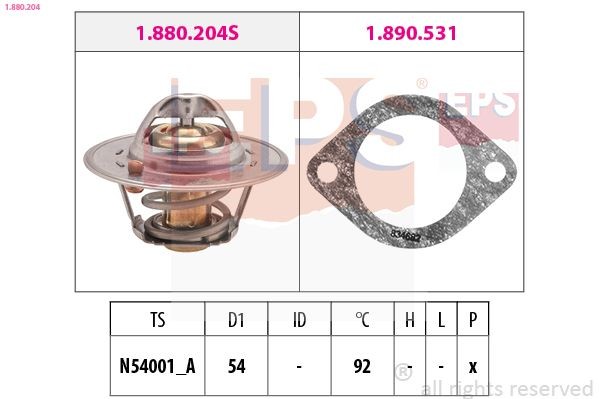 EPS Thermostat d'eau 1.880.204 Thermostat liquide de refroidissement EPS 323 1.880.204 pas cher