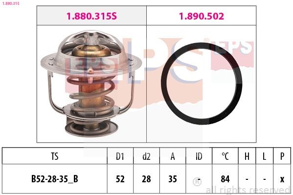EPS Kühlwasserthermostat 1.880.315 1.880.315 EPS Daihatsu Applause 2 Thermostat kaufen